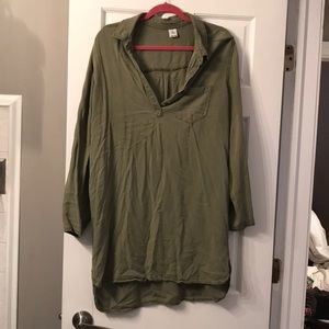 Green t-shirt dress